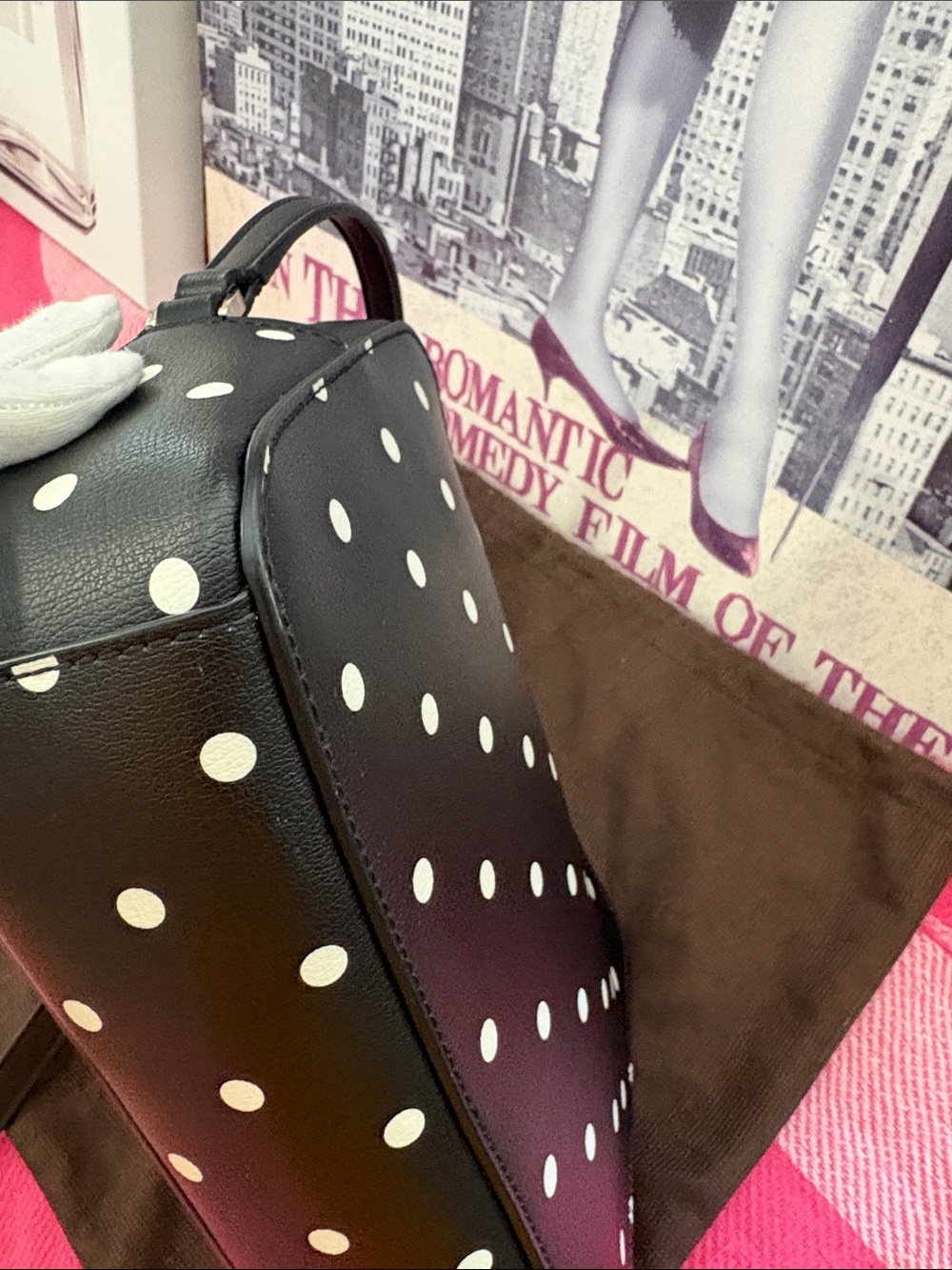 kate spade Black with White Polka Dot Crossbody Bag - Picture 4 of 15